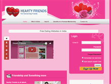 Tablet Screenshot of heartyfriends.com